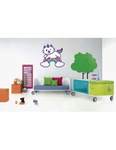 Gato unicornio volando...