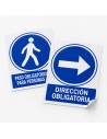 Señales de obligación en vinilo · representación ilustrativa de modelos