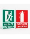 Señales luminiscentes en PVC · representación ilustrativa