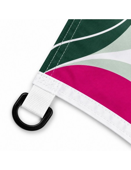 Detalle anilla negra de la bandera personalizada con anillas